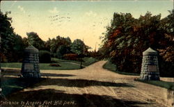 Entrance To Rogers Fort Hill Park Postcard