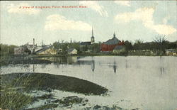 A View Of Kingmans Pond Mansfield, MA Postcard Postcard