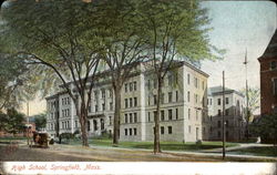 High School Springfield, MA Postcard Postcard