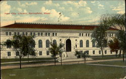 New City Library Springfield, MA Postcard Postcard