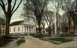 Common And Congregational Church Uxbridge, MA Postcard Postcard