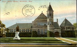 Public Library Woburn, MA Postcard Postcard