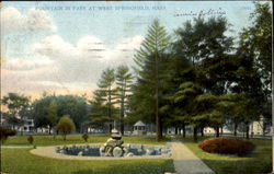 Fountain In Park At West Postcard