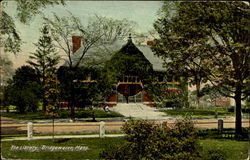 The Library Bridgewater, MA Postcard Postcard