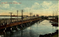 Old Beverly Bridge Massachusetts Postcard Postcard