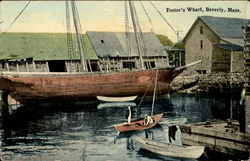 Foster's Wharf Beverly, MA Postcard Postcard