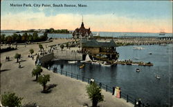 Marine Park, City Point South Boston, MA Postcard Postcard