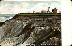 Highland Light & Cliffs North Truro, MA Postcard Postcard