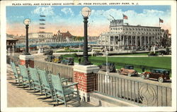 Plaza Hotel And Ocean Grove Auditorium From Pavilion Asbury Park, NJ Postcard Postcard