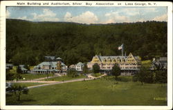 Main Building And Auditorium Silver Bay Association Lake George, NY Postcard Postcard