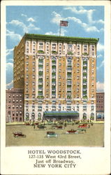 Hotel Woodstock, 127-135 West 43rd Street, Just Off Broadway Postcard