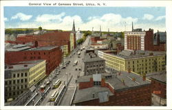 General View Of Genesee Street Postcard