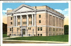 Masonic Temple Manchester, NH Postcard Postcard