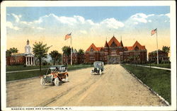 Masonic Home And Chapel Postcard