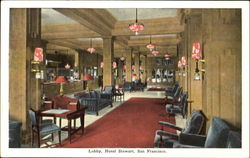 Lobby Hotel Stewart Postcard