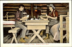 Evening In Camp, Rangeley Lakes Postcard