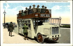 Double Deck Motor Bus Chicago, IL Postcard Postcard