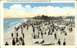 View From Pier Looking South Old Orchard Beach, ME Postcard Postcard