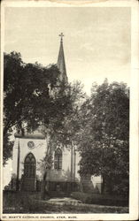 St. Mary's Catholic Church Ayer, MA Postcard Postcard