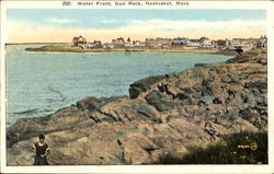 Water Front, Gun Rock, Nantasket Beach Hull, MA Postcard Postcard