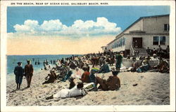 On The Beach, Rear Of Ocean Echo Salisbury Beach, MA Postcard Postcard