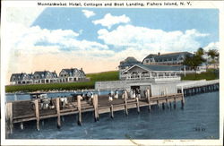 Munnatawket Hotel, Cottages And Boat Landing Fishers Island, NY Postcard Postcard