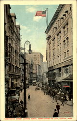 Washington Street Looking North Adams House On Left Boston, MA Postcard Postcard