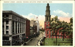 Tremont Street Looking Towards Boylston Street Postcard