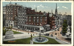 Boston And Park Streets From State House, Park St. Church Steepie Massachusetts Postcard Postcard