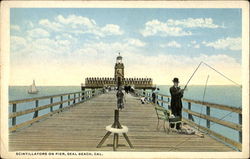 Scintillators On Pier Seal Beach, CA Postcard Postcard