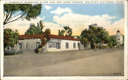 Ramona's Marriage Place And Old Town Church, Old Town Postcard