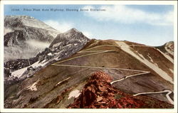 Pikes Peak Auto Highway Showing Seven Elevations Scenic, CO Postcard Postcard