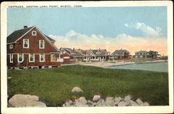 Cottages, Groton Long Point Mystic, CT Postcard Postcard