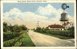 Road Scene, Black Point Niantic, CT Postcard Postcard