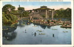 The Sunken Garden, Brackenridge Park San Antonio, TX Postcard Postcard