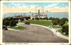 The Boat Landing Plymouth, MA Postcard Postcard