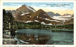 Josephine Lake And Gould Mountain, Glacier snational Park Glacier National Park Postcard Postcard