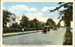 River Front Drive Along Susquehanna River Harrisburg, PA Postcard Postcard