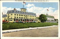 The Breakers And Atlantic Hotels Narragansett Pier, RI Postcard Postcard