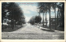 Elm Street West Derby, VT Postcard Postcard