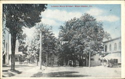 Lower Main Street West Derby, VT Postcard Postcard