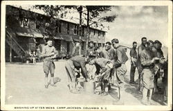 Washing Up After Mess, Camp Jackson Postcard