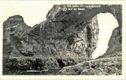 In The Arch At Twin Rocks Postcard