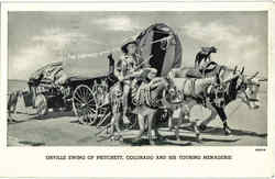 Orville Ewing of Pritchett, Colorado and His Touring Menagerie Postcard