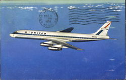 United Air Lines Dc-8 Jet Mainliner Postcard