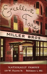 Miller Bros, 119 W Fayette Street Postcard