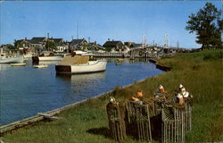 Fishing Village And Footbridge, Perkins Cove Ogunquit, ME Postcard Postcard