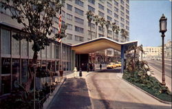 Entrance Statler Hotel, Wilshire Blvd Los Angeles, CA Postcard Postcard