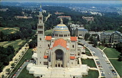 Aerial View Of The National Shrine Of The Immaculate Conception Washington, DC Washington DC Postcard Postcard