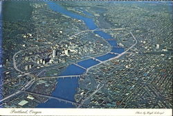 Aerial View Of The City Portland, OR Postcard Postcard